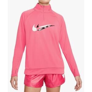 Nike Pink Running Swoosh Dri-FIT 1/4 zip midlayer size XL